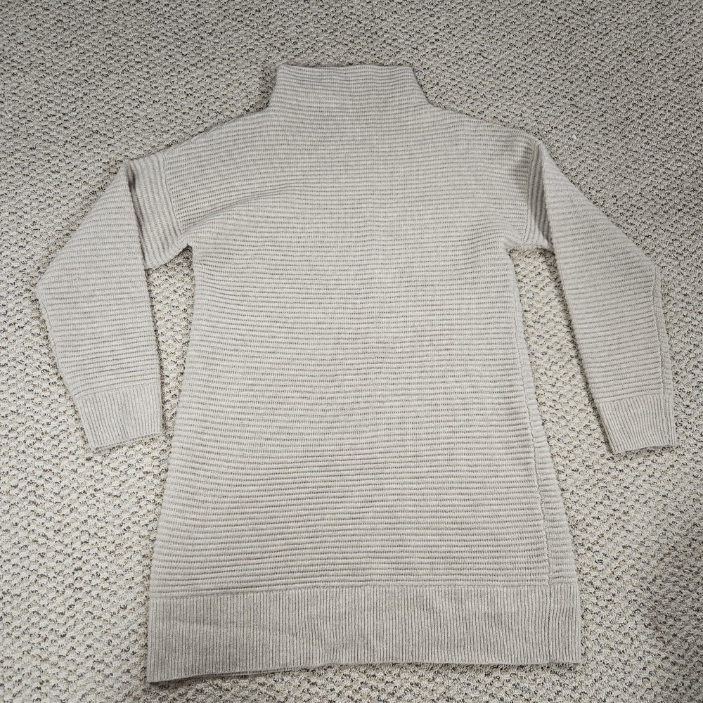 Madewell Skyscraper Merino Wool Mock Neck Long Sleeve Sweater Dress L - Picture 2 of 8